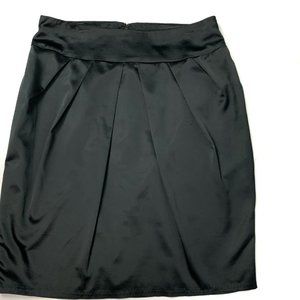 3/$25 Mosimo Black Pleated Pencil Skirt Sz Med